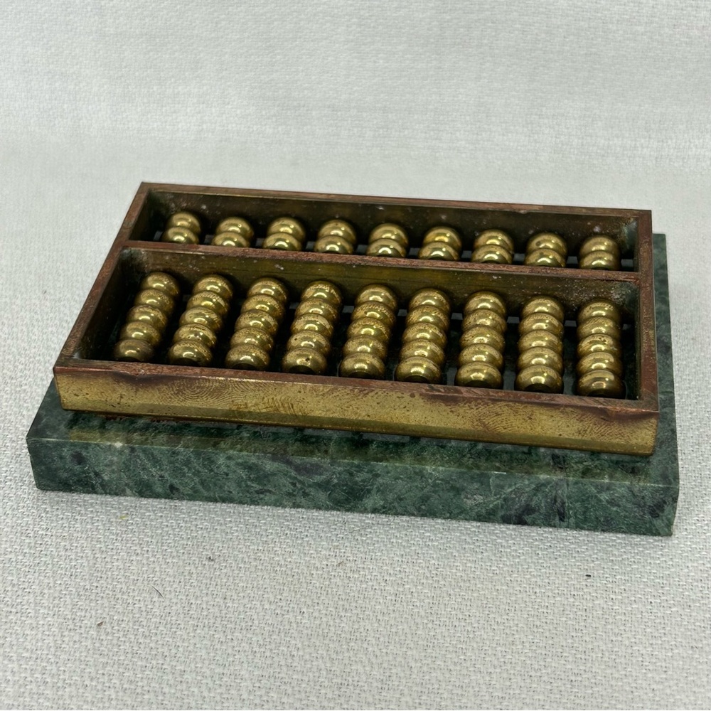 Elegant Gold and Green Abacus Decor